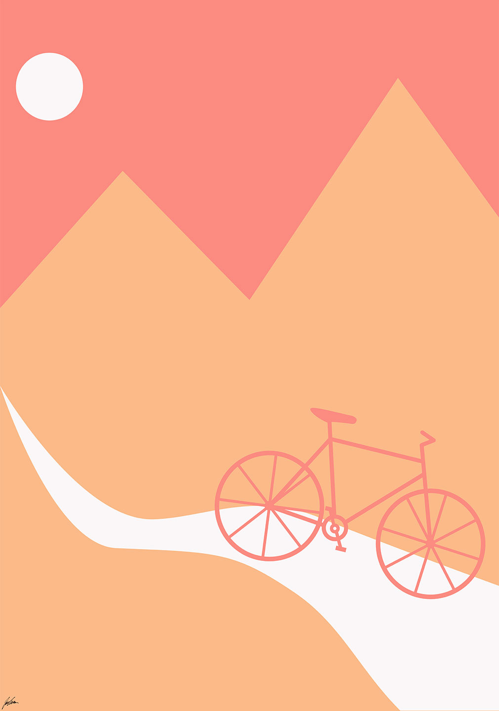 Mountainbike   Pale   Af   Justesen   Plakater