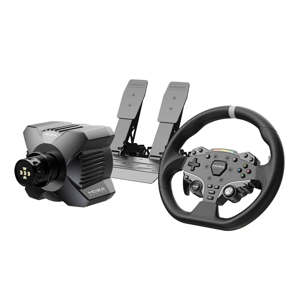 Moza   R3   Racing   Simulator    R3   Base    Es   Wheel    Sr - P   Lite   Two   Pedals    Table   Clamp