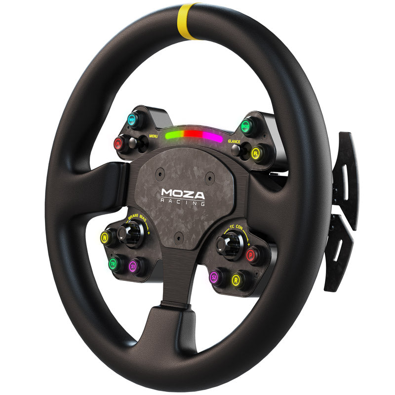 Moza   Rs   V2   Steering   Wheel    Round   Læder   33   Cm