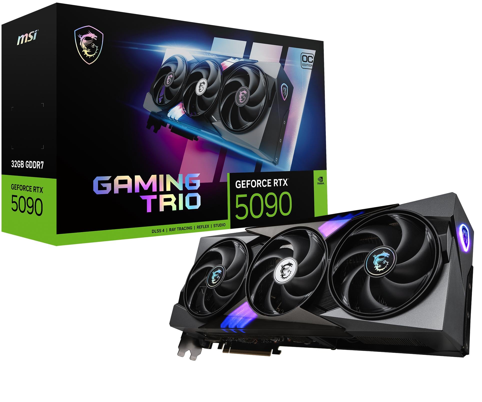 Msi   Geforce   Rtx   5090   32g   Gaming   Trio   Oc   Grafikkort   Geekd   Dk