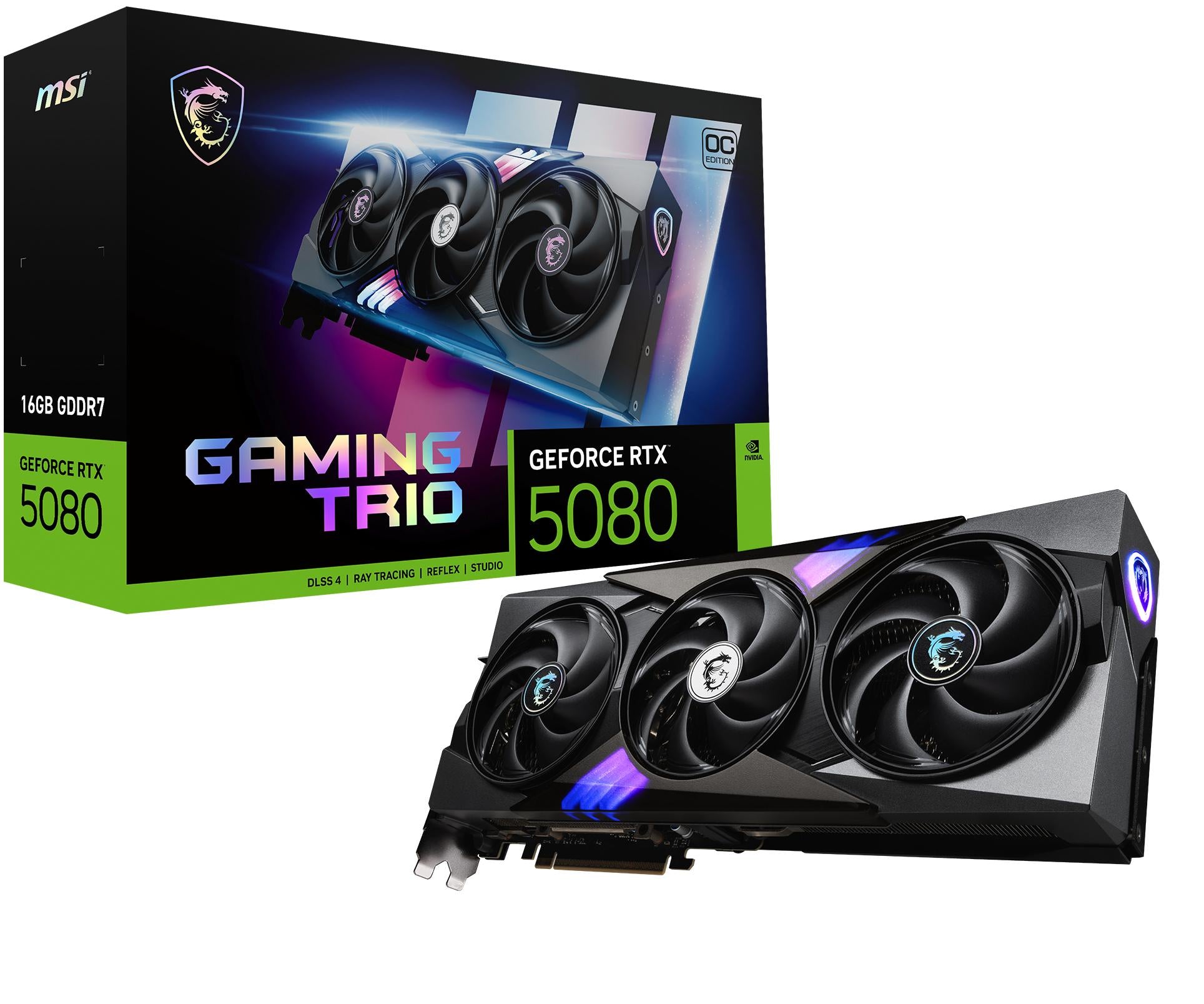 Msi   Geforce   Rtx   5080   16g   Gaming   Trio   Oc   Grafikkort   Geekd   Dk