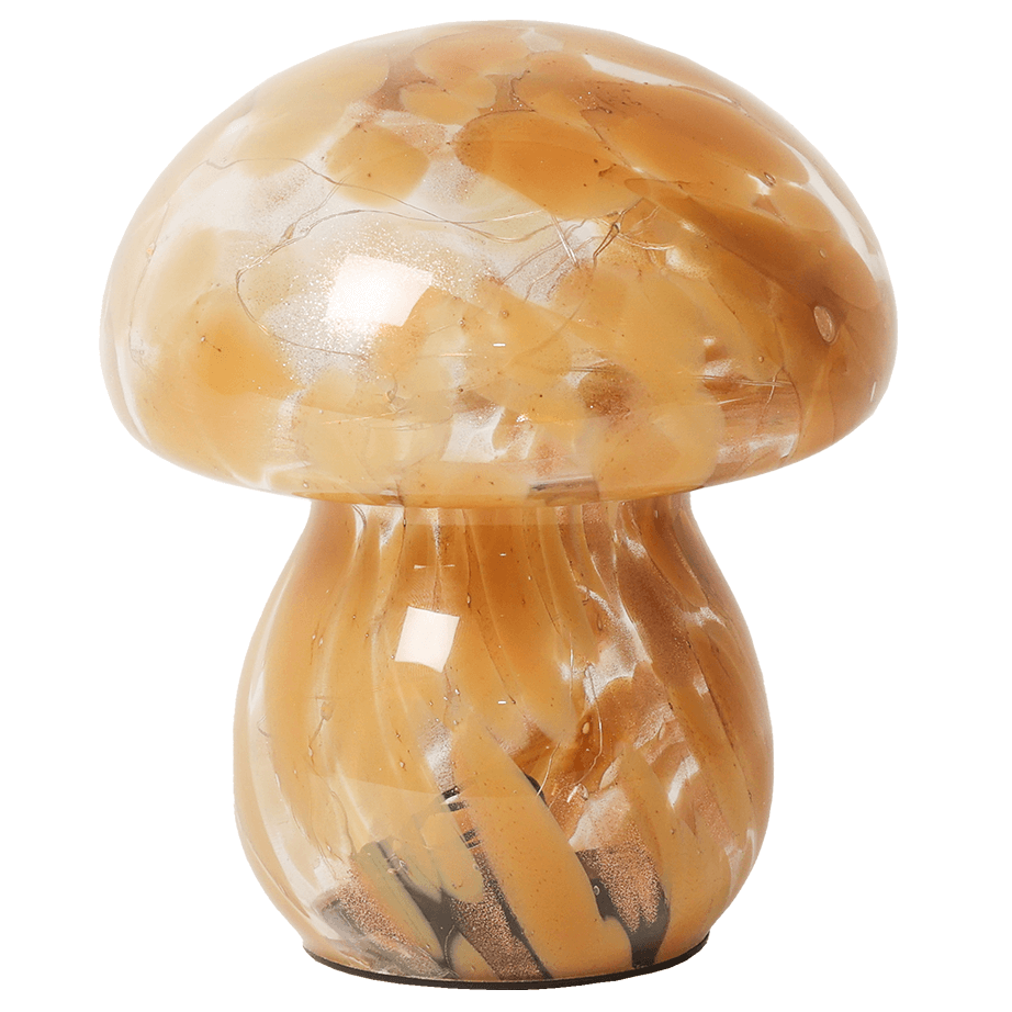 Mushroom Lampe I Glas Brun