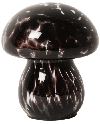Mushroom   Lampe   I   Glas    Sort