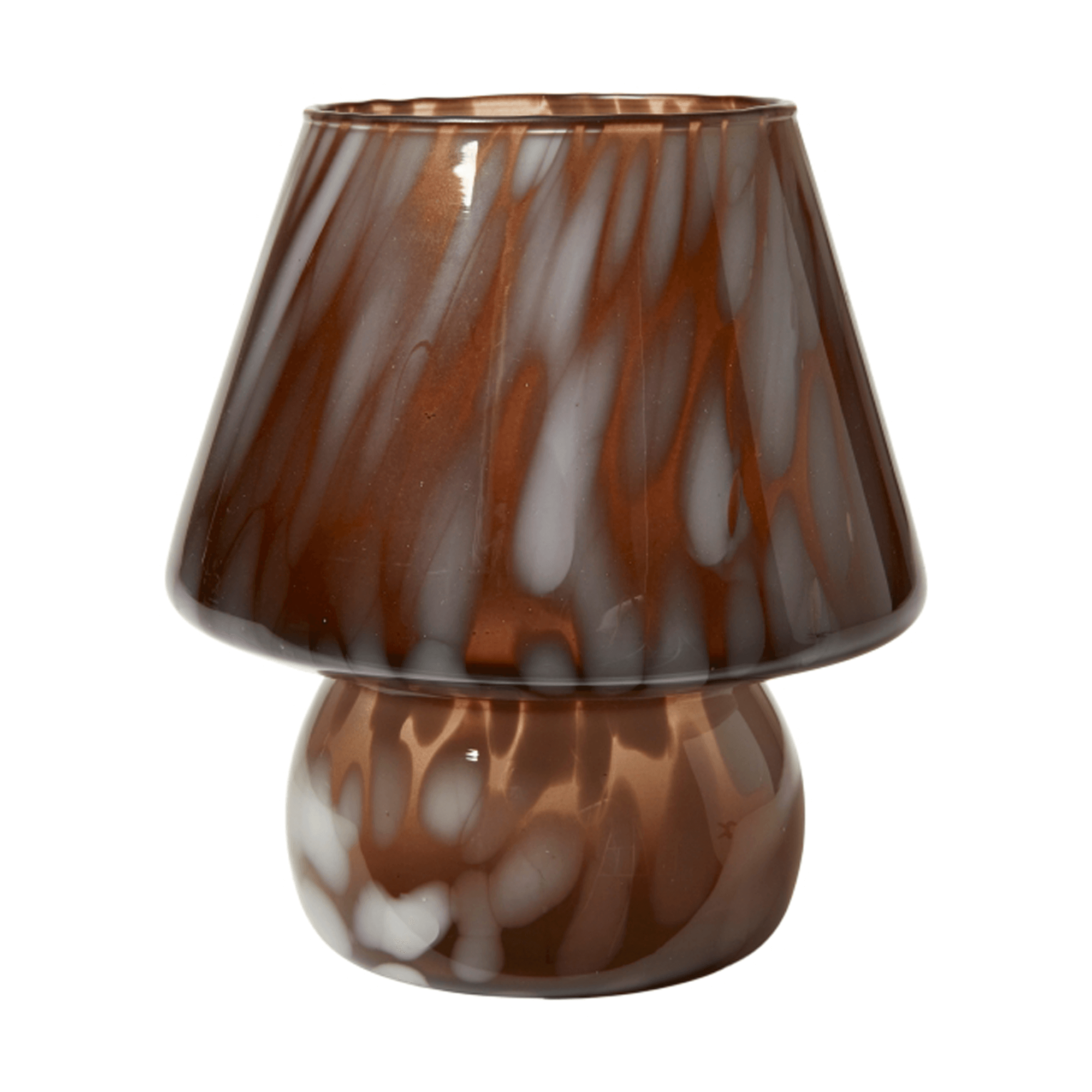 Mushroom   Lysestage    Brunt   Glas