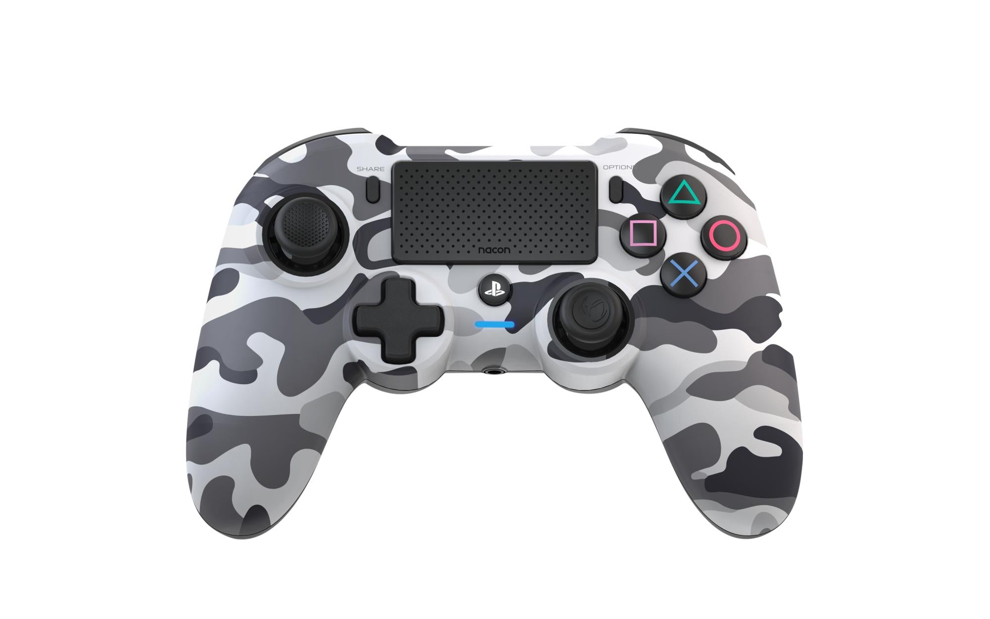 Nacon   Trådløs   Dualshock       V2   Controller   Asymmetric   Camo   Grå    Ps4    Konsol   Geekd   Dk