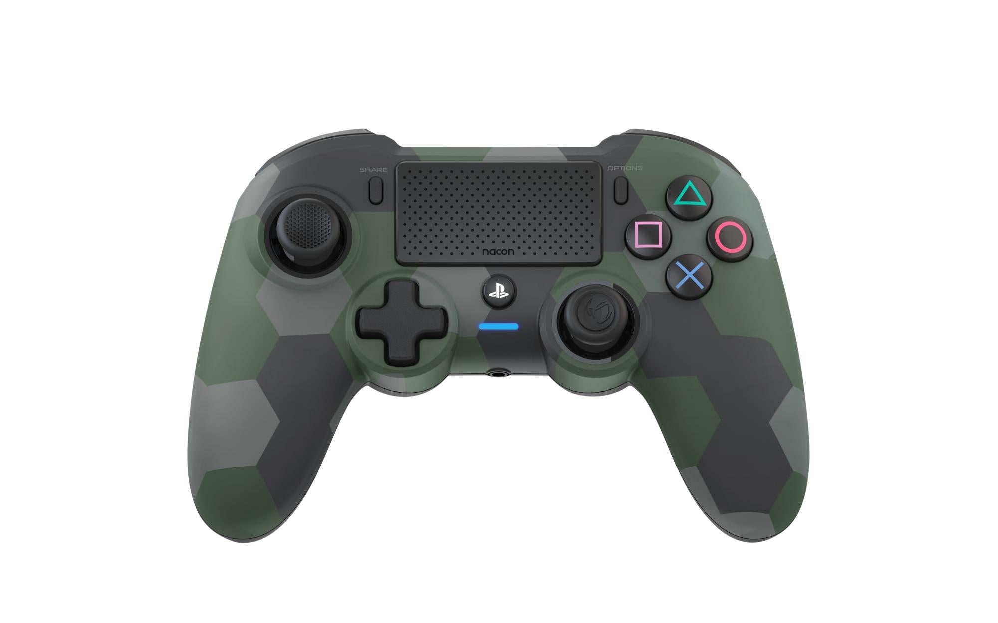 Nacon   Trådløs   Dualshock       V2   Controller   Asymmetric   Camo   Grøn    Ps4