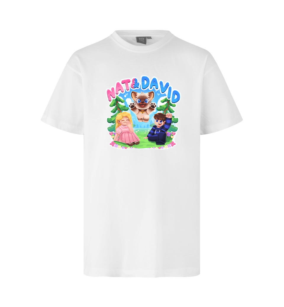 Nat David Olaf Tee Hvid T - Shirt Geekd Dk