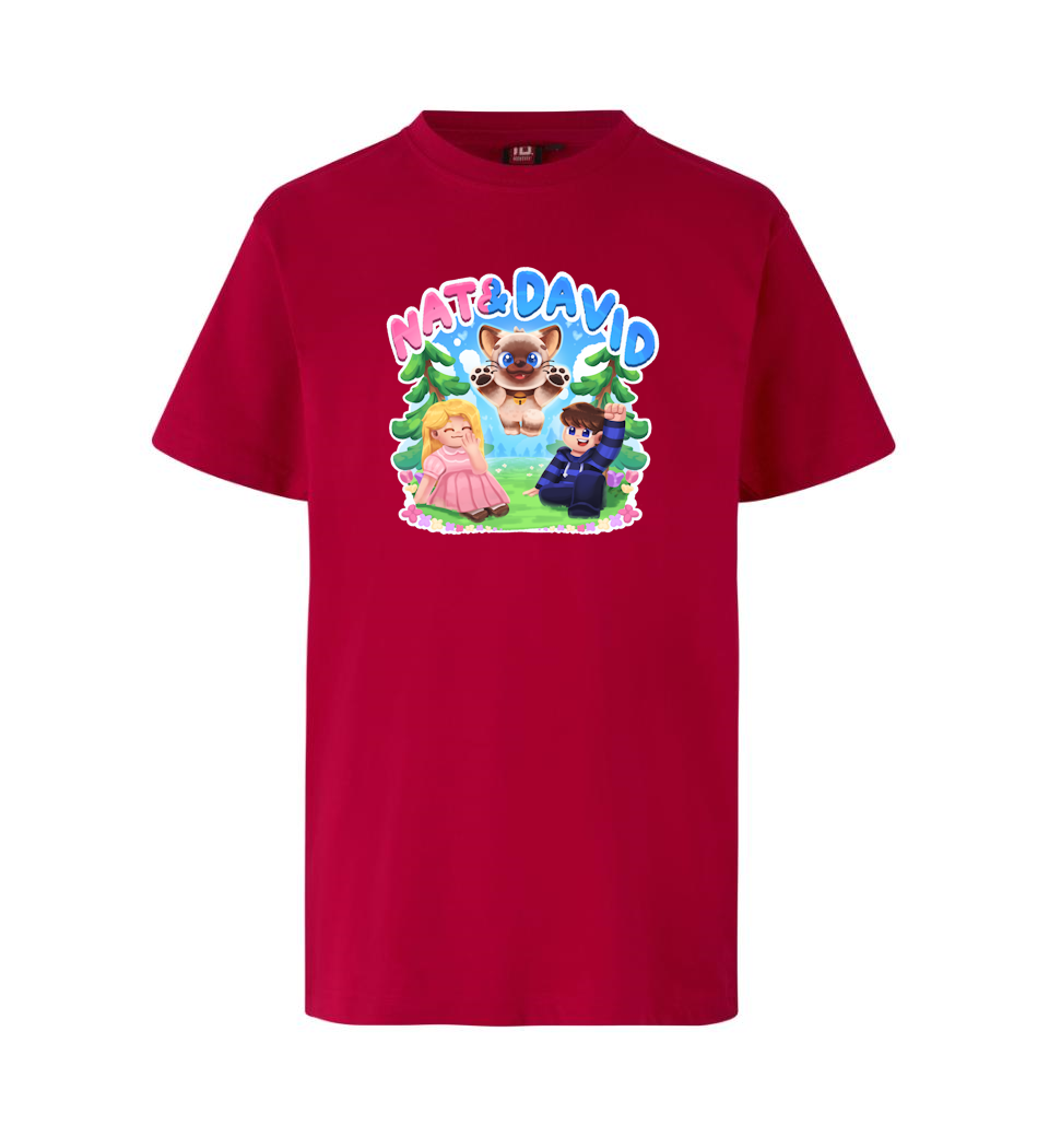 Nat David Olaf Tee Rød T - Shirt Geekd Dk