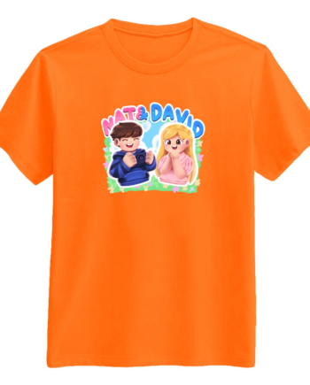 Nat   David   Tee   Orange   T - Shirt   Geekd   Dk