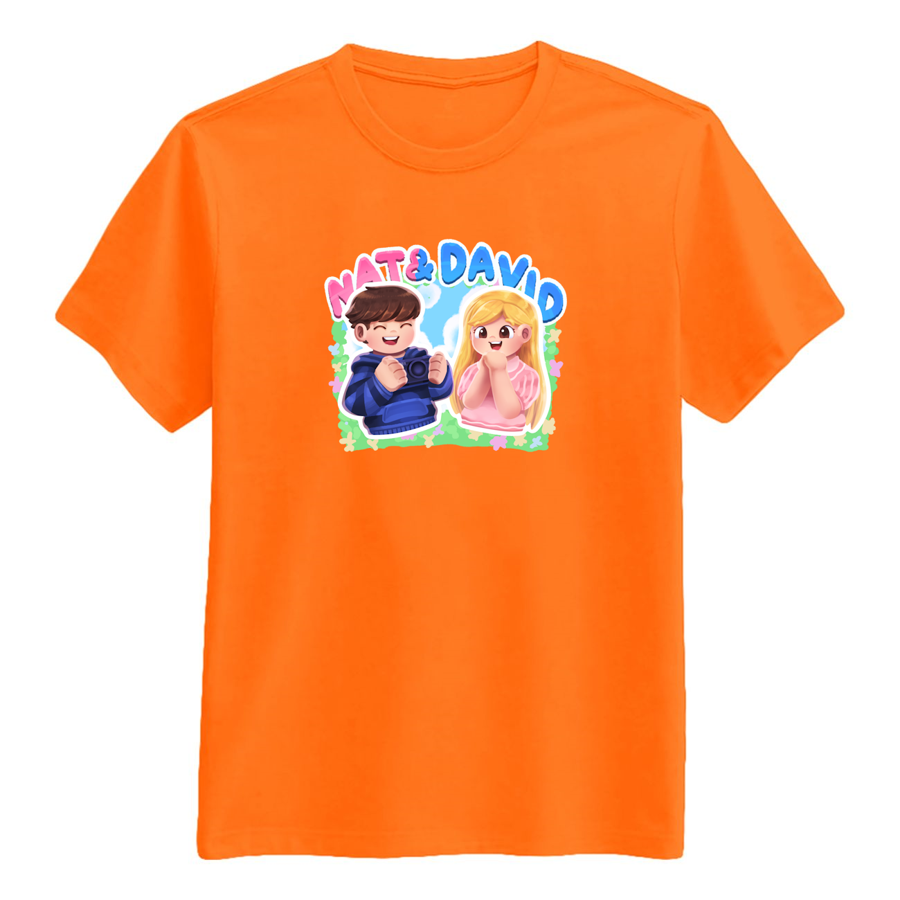 Nat   David   Tee   Orange   T - Shirt   Geekd   Dk