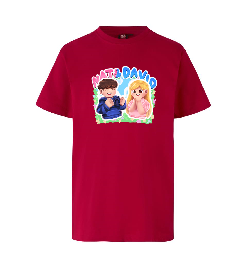 Nat David Tee Rød T - Shirt Geekd Dk