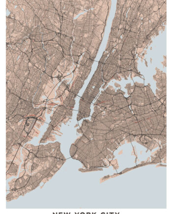 New   York   Kort   Af   Illux