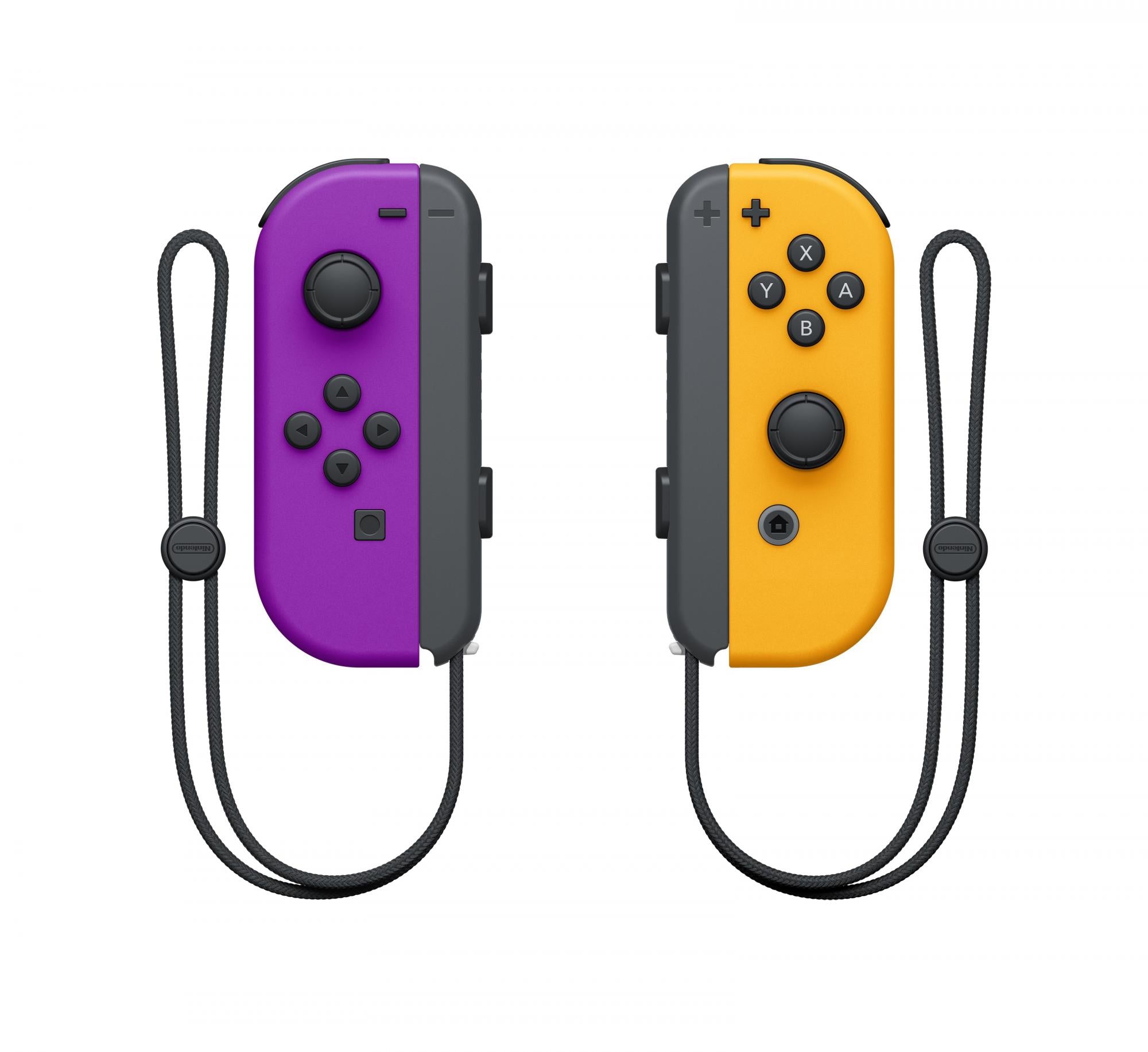 Nintendo   Switch   Joy - Con   Controller   Pair   Neon   Lilla    L      Neon   Orange    R