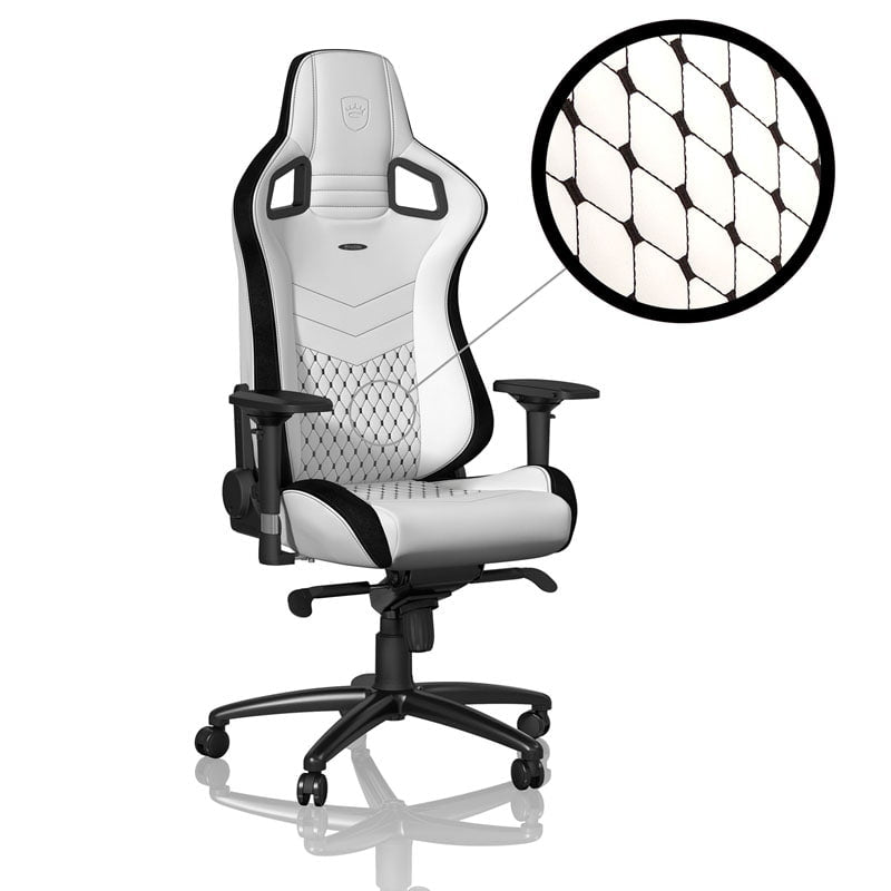 Noblechairs   Epic   Hvid   Sort   Stol   Geekd   Dk