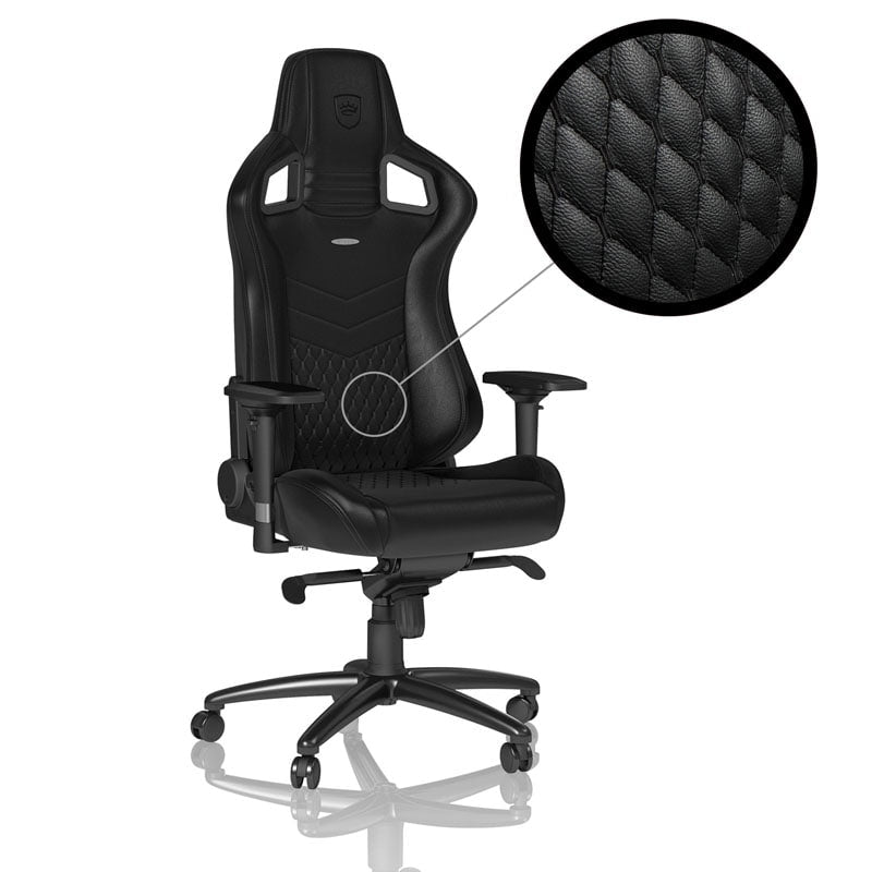 Noblechairs   Epic   Real   Leather   Black   Black   Stol   Geekd   Dk