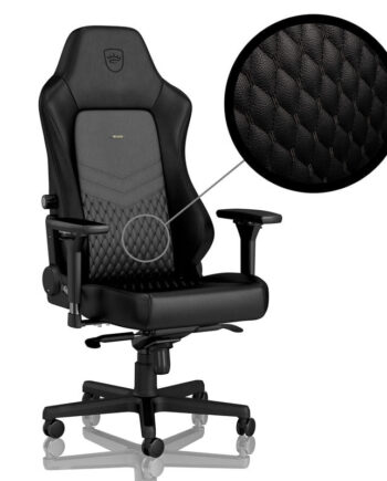 Noblechairs   Hero   Real   Leather   Sort   Stol   Geekd   Dk