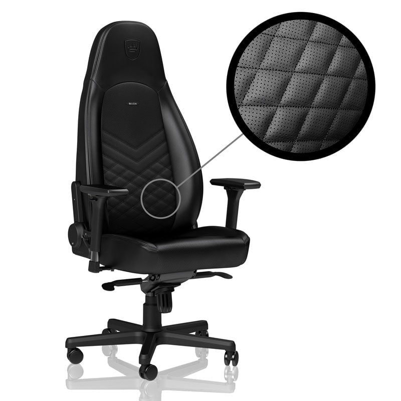 Noblechairs   Icon   Black   Black   Stol   Geekd   Dk