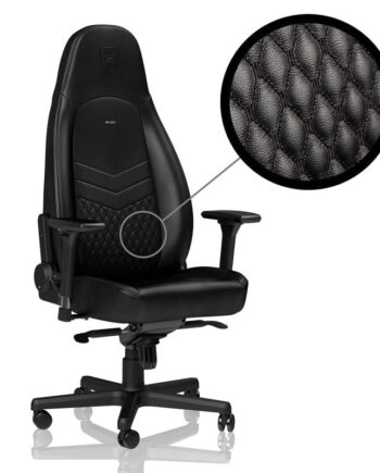 Noblechairs   Icon   Real   Leather   Black   Black   Stol   Geekd   Dk