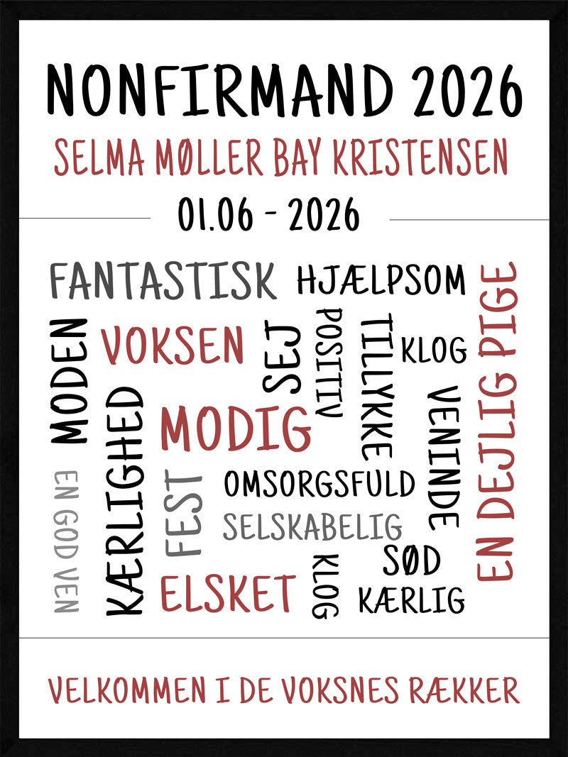 Nonfirmand   Plakat     Pige