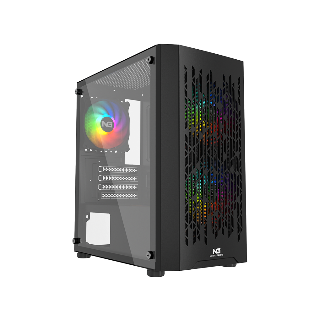 Nordic   Gaming   Fenris   Rgb   Mini   Tårn   Micro - Atx   Sort