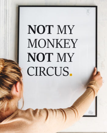 Not   My   Monkey   Plakat   21   X   29        A4    Kr    199  -