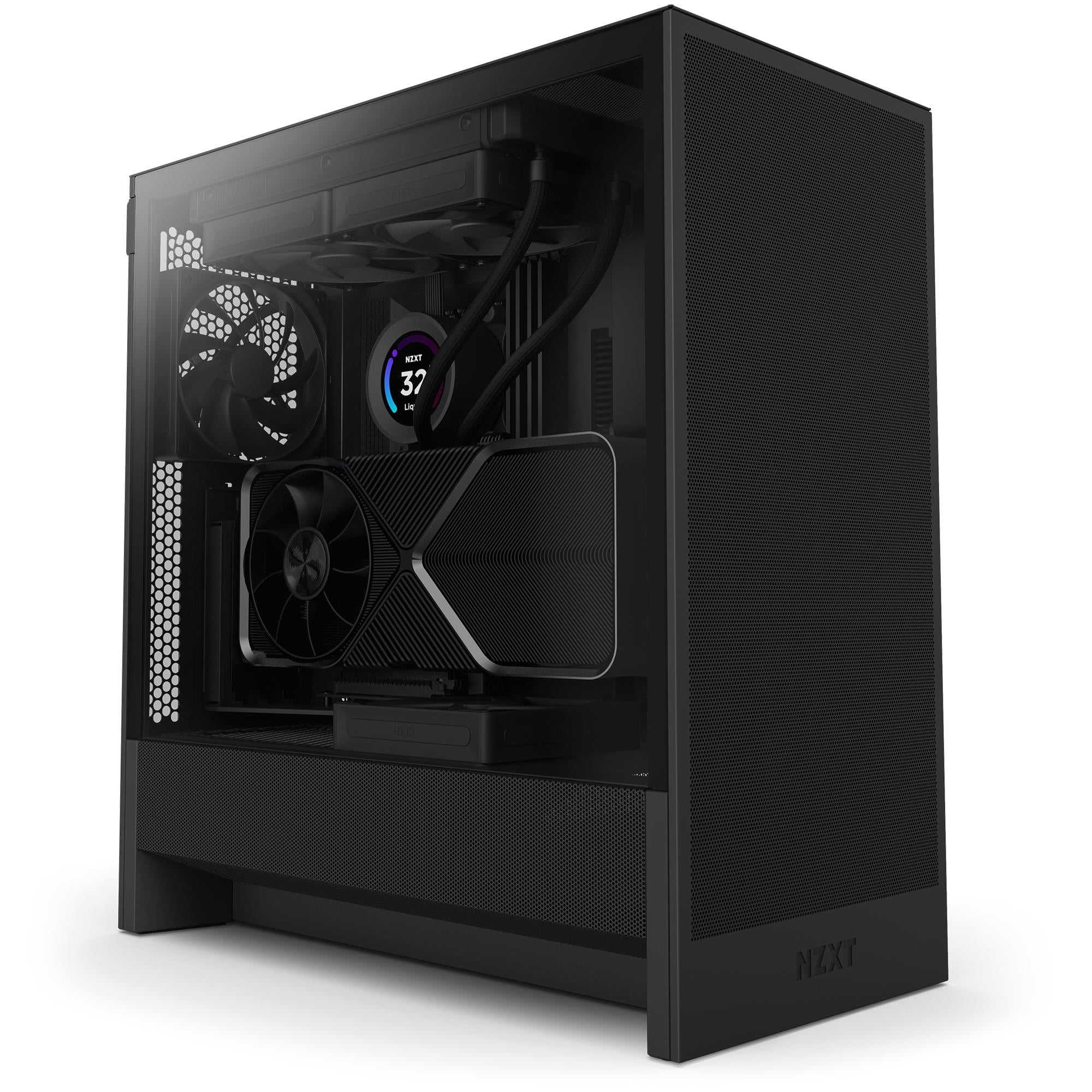 Nzxt   H5   Flow    2024    Mid   Tower   Kabinet   Sort   Geekd   Dk
