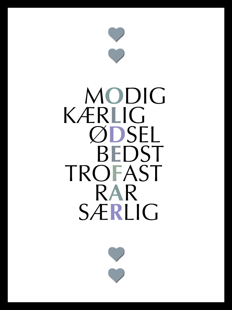 Oldefar   Citat   Plakat