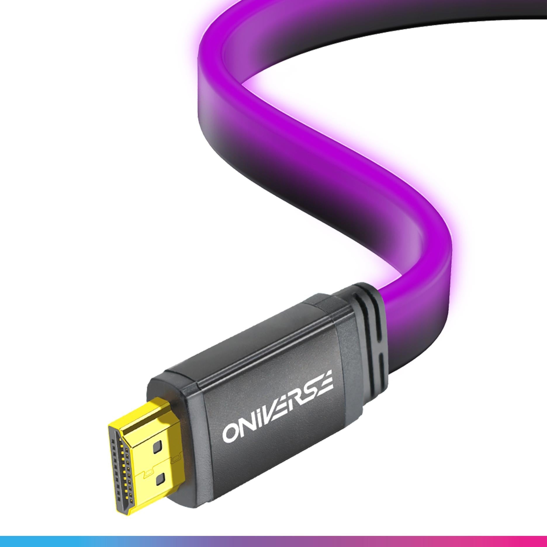Oniverse   Hdmi   Led   Cable   8k   Purple   Konsol   Tilbehør   Geekd   Dk