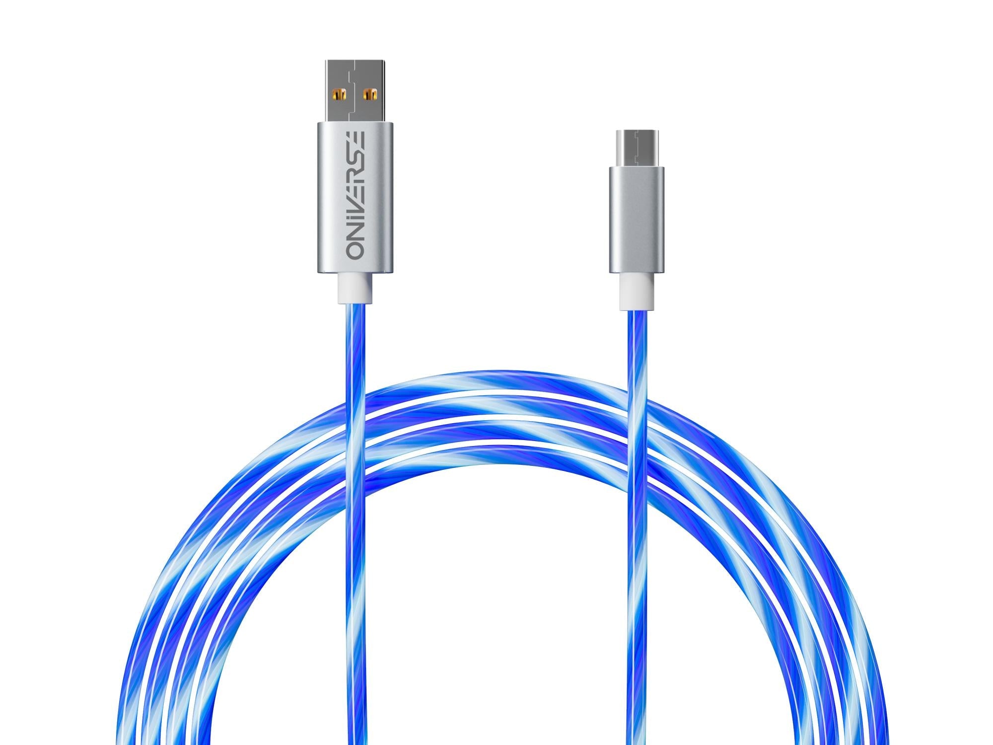 Oniverse   Micro   Usb   Charge   Cable   With   Led        Meters   White