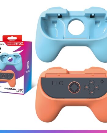 Oniverse   Nsw2   Pack   Of       Ergonomic   Grips   Orange   Blue   Konsol   Tilbehør   Geekd   Dk