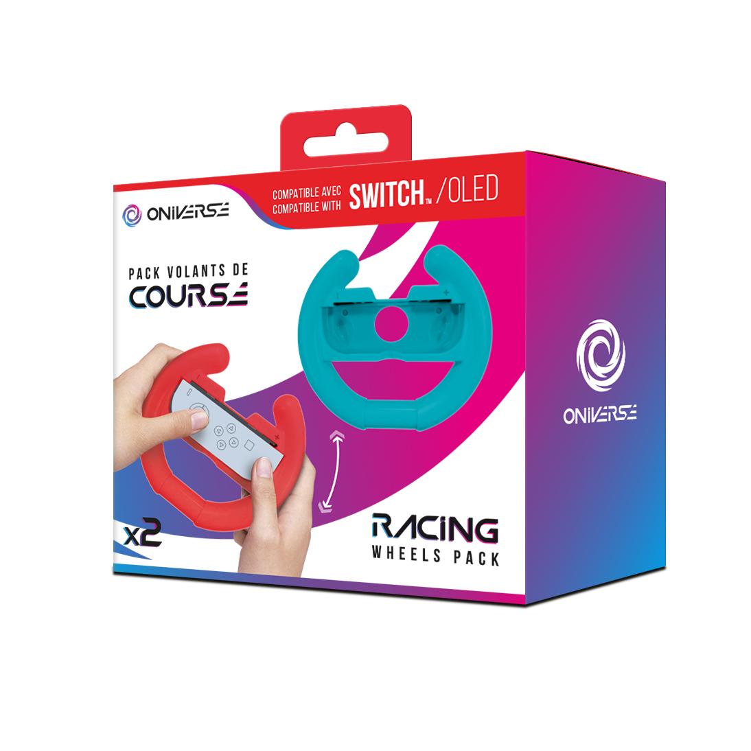 Oniverse   Nsw   Pack   Of       Racing   Wheel   Controller   Holders   Blue   Red
