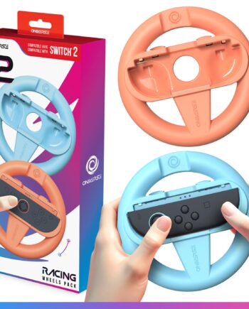 Oniverse   Nsw2   Pack   Of       Racing   Wheel   Controller   Holders   Orange   Blue   Konsol   Tilbehør   Geekd   Dk