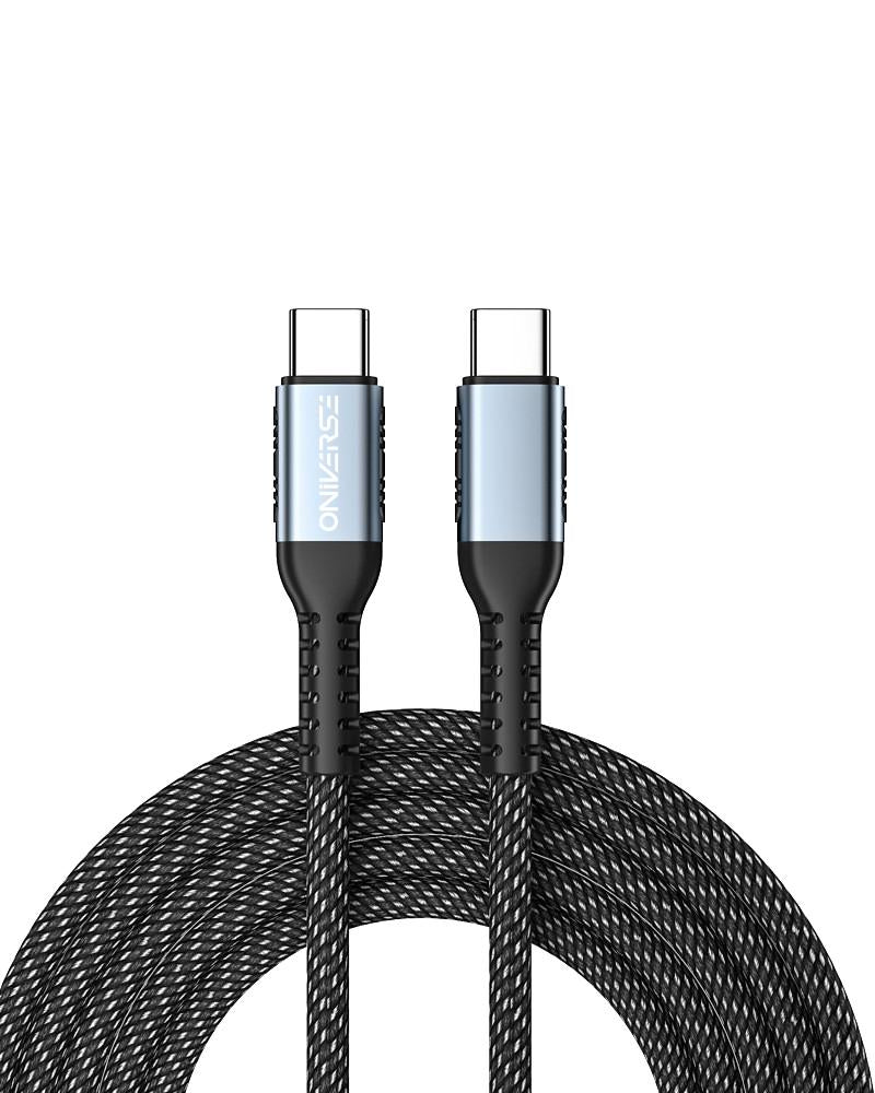 Oniverse   Usb - C   To   Usb - C   100w   Fast   Charging   Cable        M   Black   Konsol   Tilbehør   Geekd   Dk