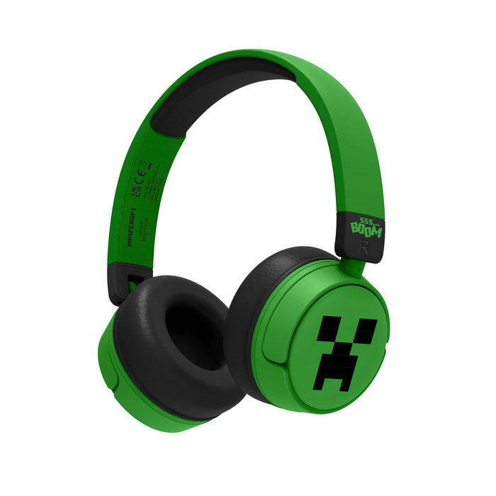 Otl Bluetooth Headset W Perental Control Minecraft Green