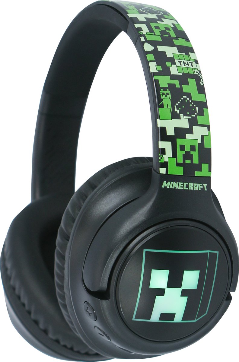 Otl   Minecraft   Wireless   Headphones   With   Led   Light   Headset   Geekd   Dk