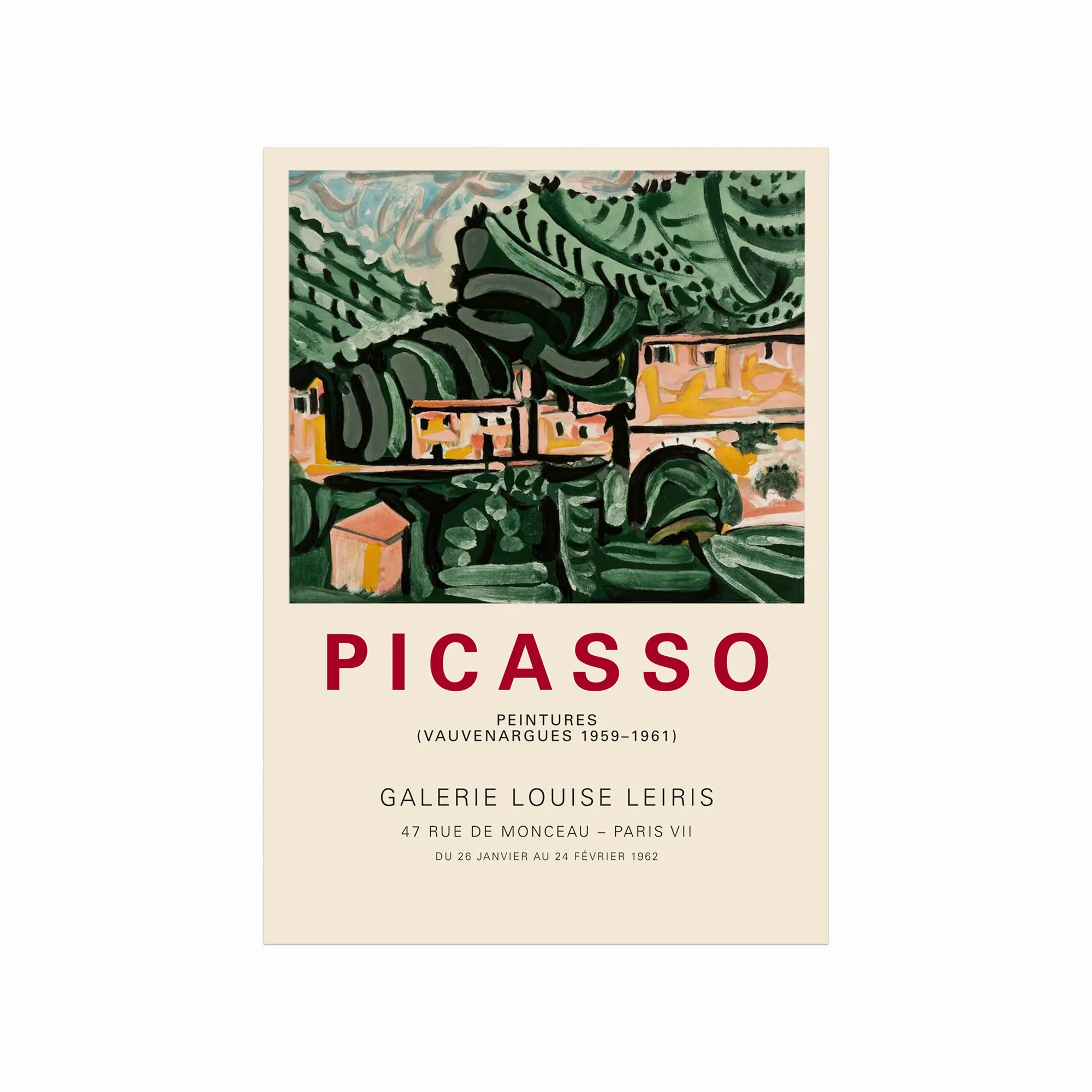 Pablo Picasso Plakat Galerie Louise Leiris 01