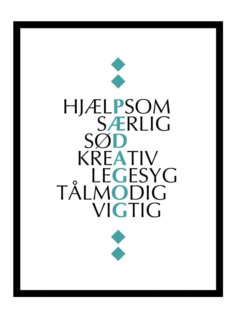 Pædagog   Citat   Plakat
