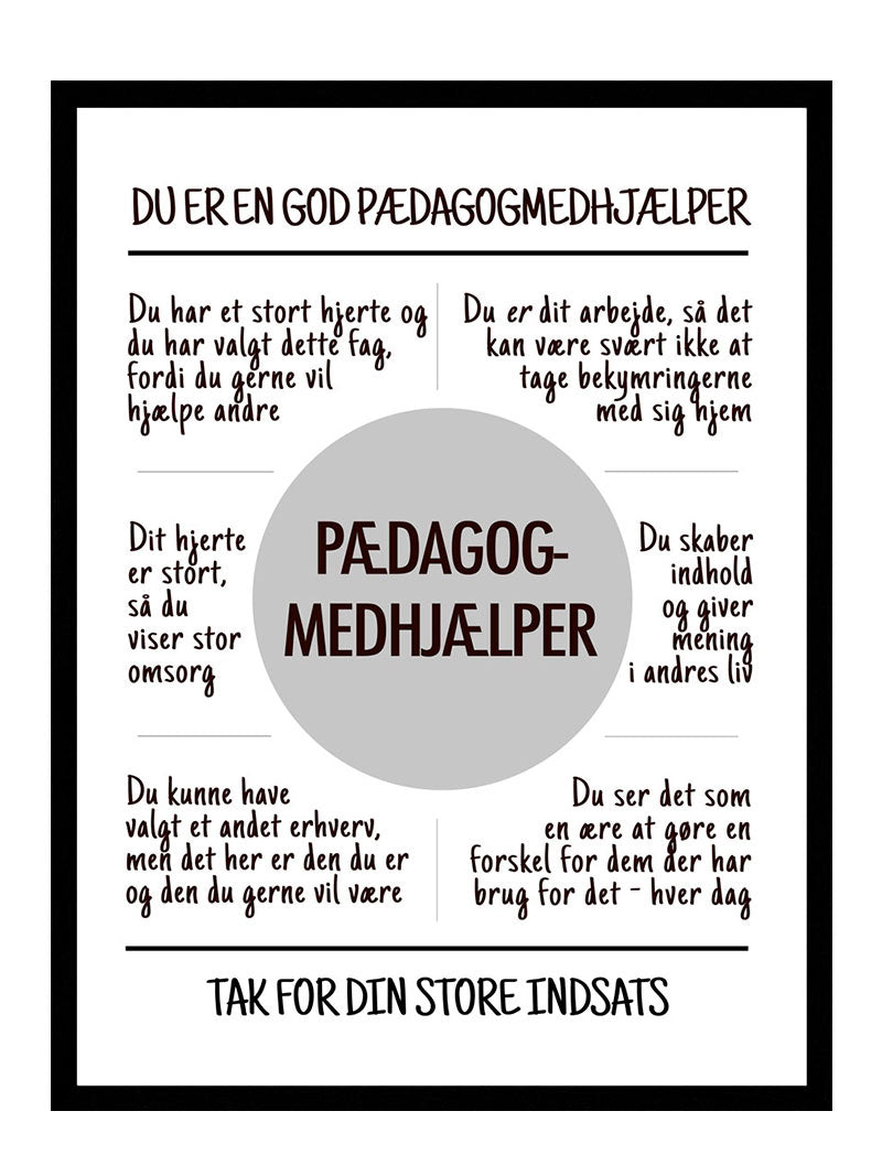Pædagog   Medhjælper   Plakat