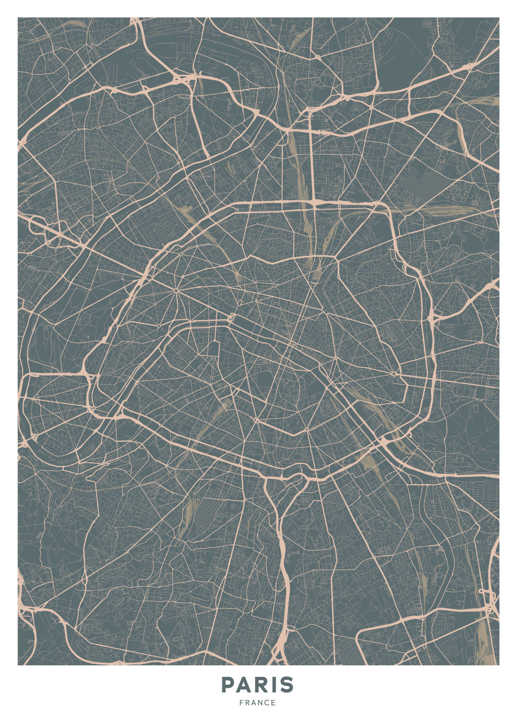 Paris   Kort   Af   Illux