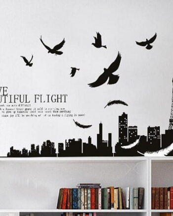 Paris   Med   Fugle   Wallsticker