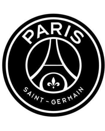 Paris   Saint   Germain   Wallsticker    Sort   Hvidt   Psg   Logo    57x57cm