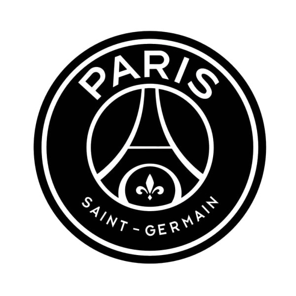 Paris Saint Germain Wallsticker Sort Hvidt Psg Logo 57x57cm