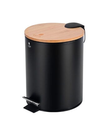 Pedalspand   Med   Softclose       Liter   Bambus   Sort