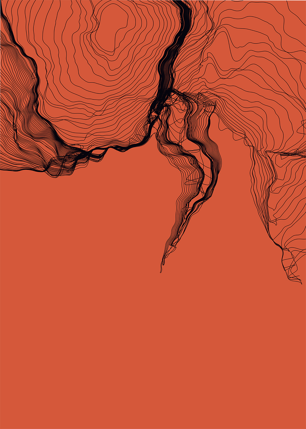 Pencil   Lines   Orange   Af   Plakatwerket