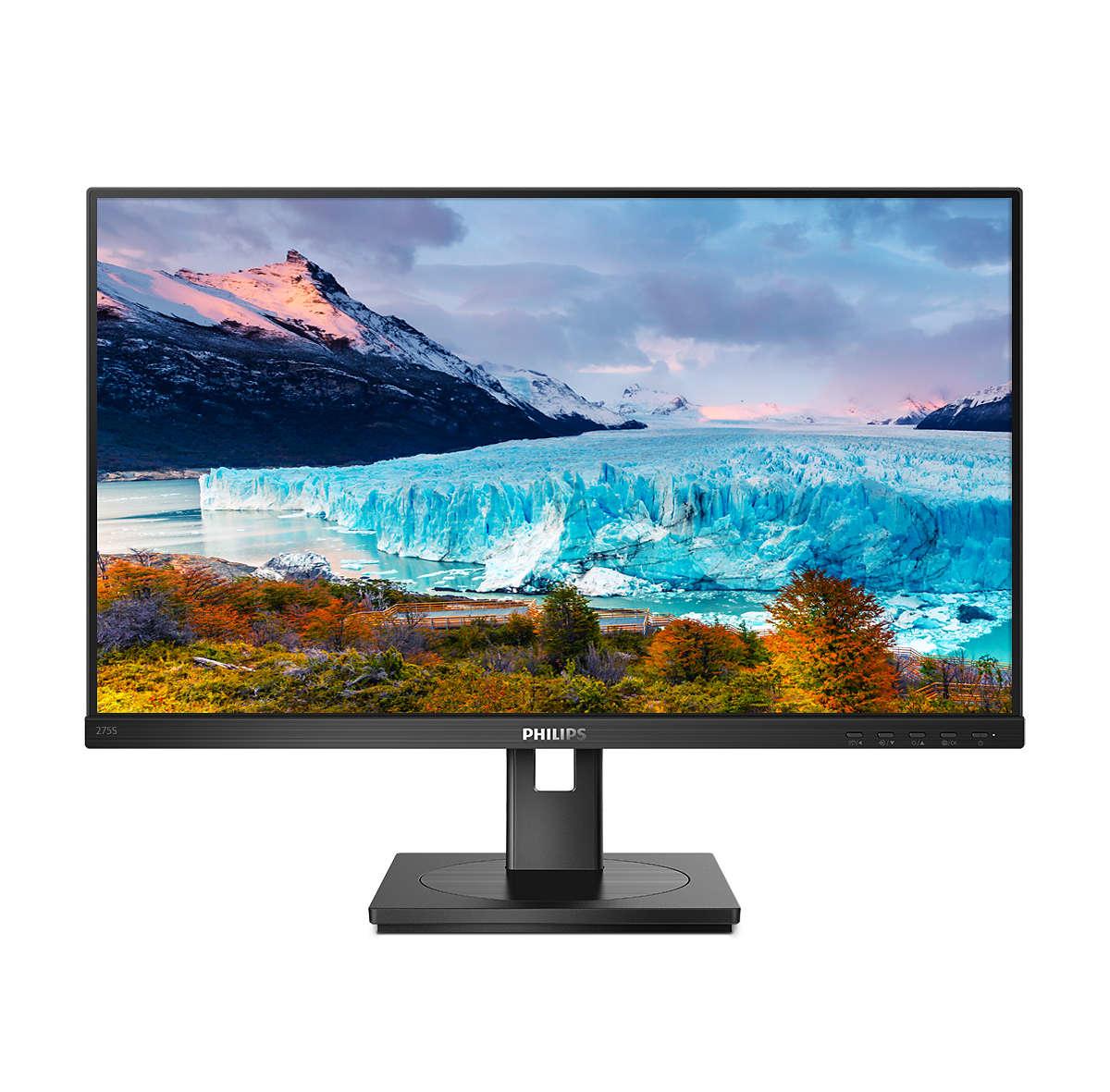 Philips S - Line 275s1ae 27 2560 X 1440 2k Dvi Hdmi Displayport 75hz Pivot Skærm