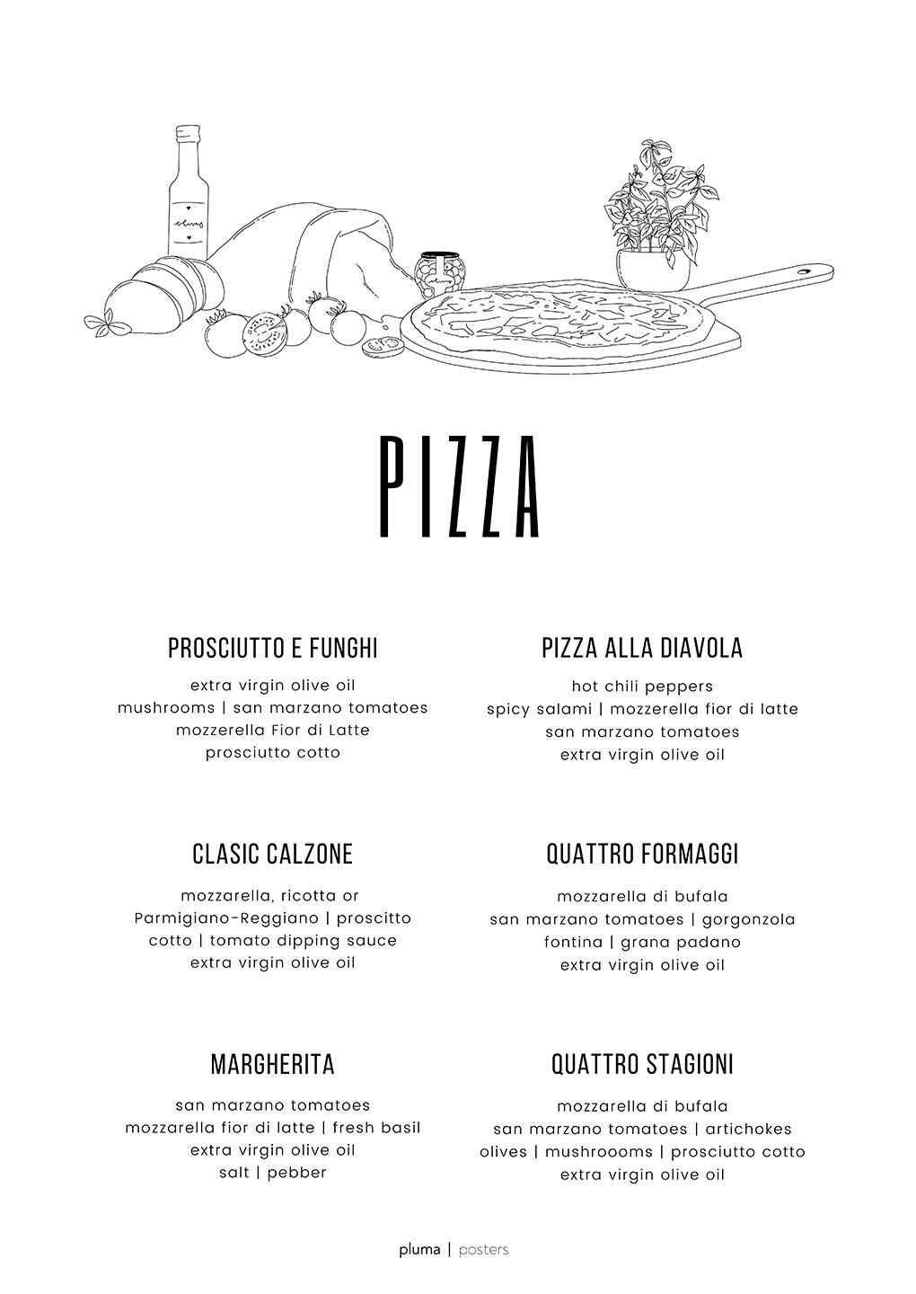 Pizza Af Pluma Posters