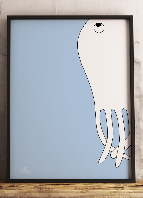 Plakat Med Blæksprutten 21 X 29 A4 Kr 199 -
