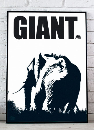 Plakat Med Elefant 21 X 29 A4 Kr 199 -