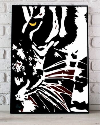 Plakat   Med   Gult   Tiger - øje   21   X   29        A4    Kr    199  -