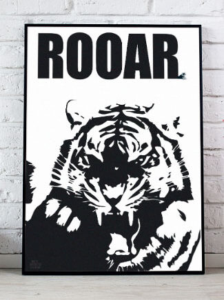 Plakat   Med   Tiger   21   X   29        A4    Kr    199  -